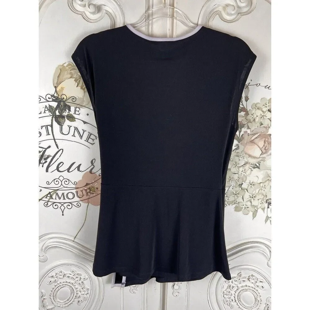 Michael Kors Top Black White Size M NWT $98